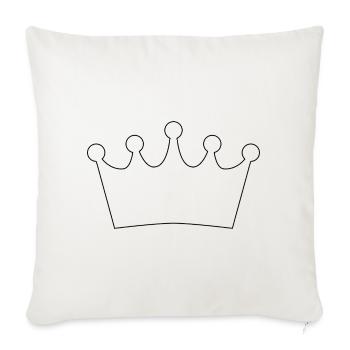 Crown Outline - Sofa pillowcase 17,3'' x 17,3'' (45 x 45 cm) - natural white - Front