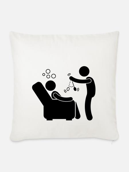 Hypnose - Hypnotisch - Sofakissenbezug 45 x 45 cm - Naturweiß