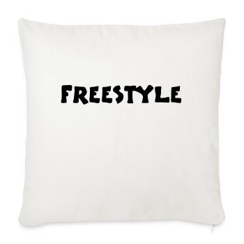 freestyle2_vec_1fr - Housse de coussin décorative 45 x 45 cm - blanc nature - Devant