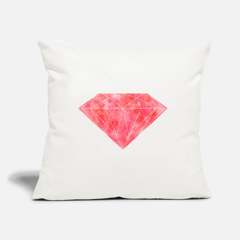Red diamond ruby crystal gemstone Sofa pillowcase 17,3'' x 17,3'' (45 x 45 cm)