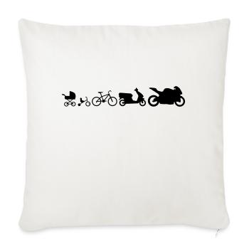 Motorrad Evolution em582 - Sofakissenbezug 45 x 45 cm - Naturweiß  - Vorne