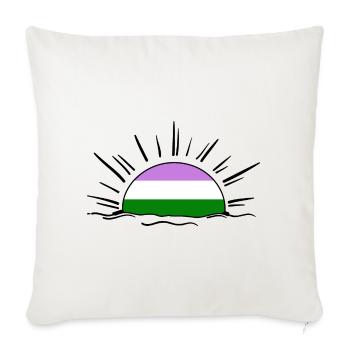 genderqueer non binary androgyn pride queer lgbt - Sofakissenbezug 45 x 45 cm - Naturweiß  - Vorne