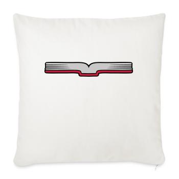 Open book Pages open - Sofa pillowcase 17,3'' x 17,3'' (45 x 45 cm) - natural white - Front