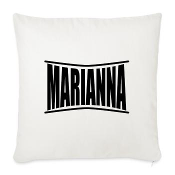 nom t-shirt Marianna t-shirt idée cadeau - Housse de coussin décorative 45 x 45 cm - blanc nature - Devant