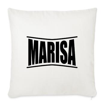 Name T-Shirt Marisa T-Shirt Geschenkidee - Sofakissenbezug 45 x 45 cm - Naturweiß  - Vorne