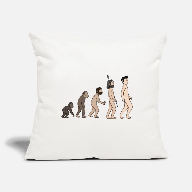 Human Development - Evolution Illustration Sofa pillowcase 17,3'' x 17,3'' (45 x 45 cm)