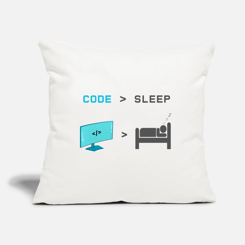 Code vs Sleep: Coder in Sleep Mode Sofa pillowcase 17,3'' x 17,3'' (45 x 45 cm)