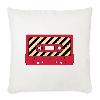 Kassette Retro Mixtape – Musik Kult Motiv - Sofakissenbezug 45 x 45 cm - Naturweiß  - Vorne