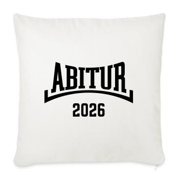 Abitur 2026 (Abiturient / Abi 26 / Konkav / B) - Housse de coussin décorative 45 x 45 cm - blanc nature - Devant