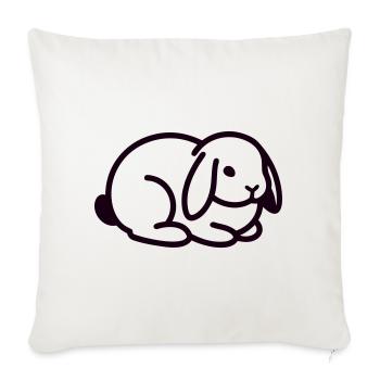 Schlappohr Hase Kaninchen Icon - Sofakissenbezug 45 x 45 cm - Naturweiß  - Vorne