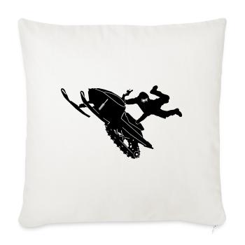 Snowmobile cleasanna tiománaí - Sofa pillowcase 17,3'' x 17,3'' (45 x 45 cm) - natural white - Front