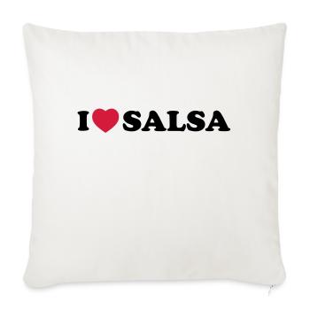 I love salsa - Housse de coussin décorative 45 x 45 cm - blanc nature - Devant