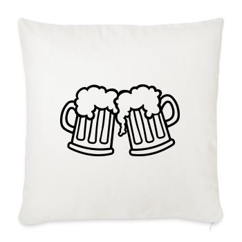 Bière - Housse de coussin décorative 45 x 45 cm - blanc nature - Devant