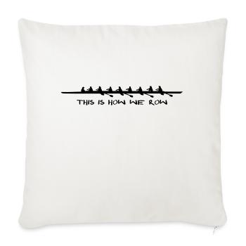Rowing Coxed eight, Women's Crew - Housse de coussin décorative 45 x 45 cm - blanc nature - Devant