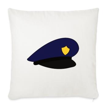 Police hat police hat - Sofa pillowcase 17,3'' x 17,3'' (45 x 45 cm) - natural white - Front