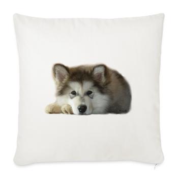 Maia Malamute Puppy - Sofa pillowcase 17,3'' x 17,3'' (45 x 45 cm) - natural white - Front