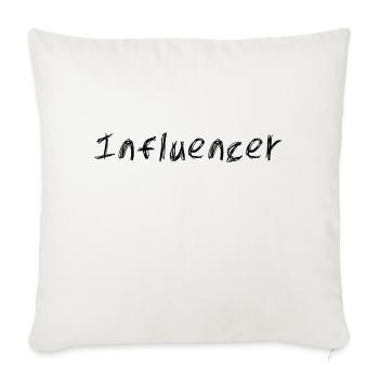 Conception d’influenceurs pour enfants et adultes Stream - Housse de coussin décorative 45 x 45 cm - blanc nature - Devant