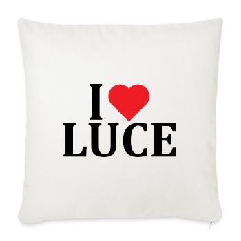 Name T-Shirt I love Light T-Shirt Geschenkidee - Sofakissenbezug 45 x 45 cm - Naturweiß  - Vorne