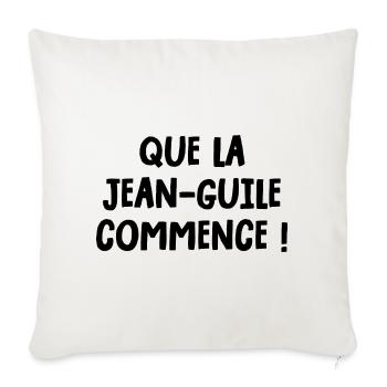 que la jean-guile commence - Housse de coussin décorative 45 x 45 cm - blanc nature - Devant
