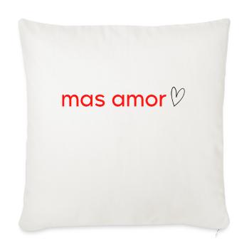 mas amor - Sofakissenbezug 45 x 45 cm - Naturweiß  - Vorne