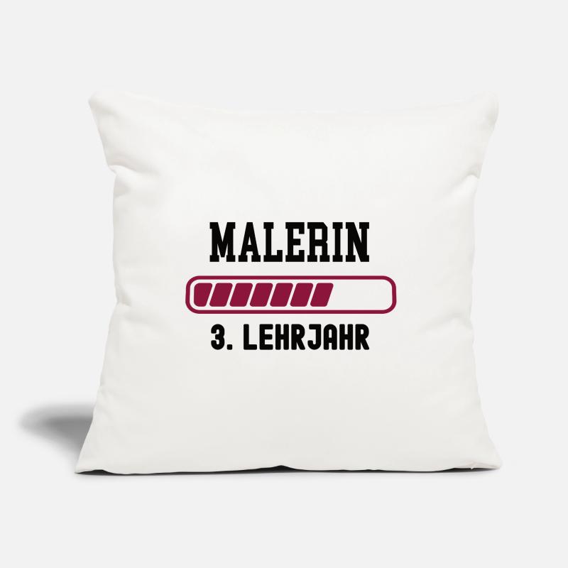 Painter training 3rd year apprenticeship third year apprenticeship Sofa pillowcase 17,3'' x 17,3'' (45 x 45 cm)