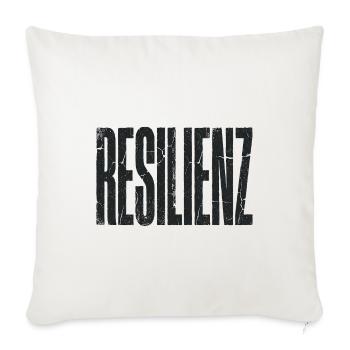 Resilienz - Sofakissenbezug 45 x 45 cm - Naturweiß  - Vorne