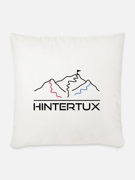 Wintersport Skipiste Hintertux - Sofakissenbezug 45 x 45 cm - Naturweiß