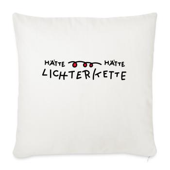 Lichterkette Sprüche - Sofakissenbezug 45 x 45 cm - Naturweiß  - Vorne