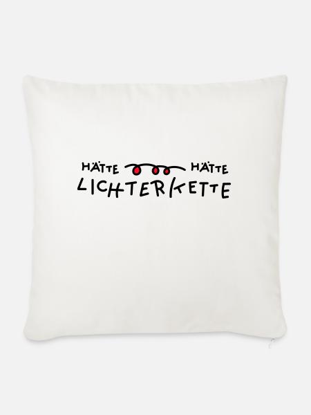 Lichterkette Sprüche - Sofakissenbezug 45 x 45 cm - Naturweiß