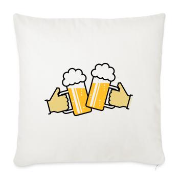 Poignée de main en bavarois / SVG - Housse de coussin décorative 45 x 45 cm - blanc nature - Devant