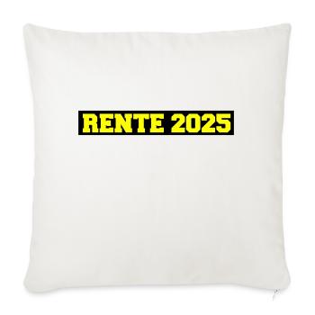 Rente 2025 - Sofakissenbezug 45 x 45 cm - Naturweiß  - Vorne
