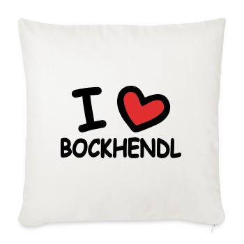 I Love Bockhendl Backhendl - Sofa pillowcase 17,3'' x 17,3'' (45 x 45 cm) - natural white - Front