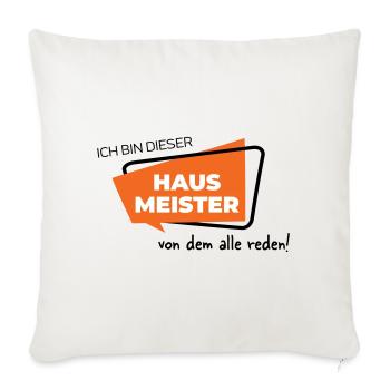 Hausmeister - Sofakissenbezug 45 x 45 cm - Naturweiß  - Vorne