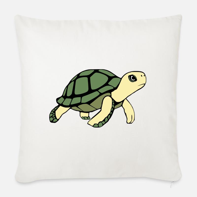 Schildkröten Schildkröten - Sofakissenbezug 45 x 45 cm - Naturweiß 