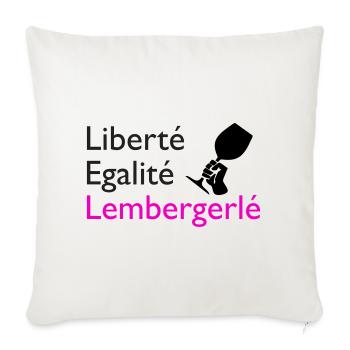 Liberté Egalité Lembergerlé - Sofakissenbezug 45 x 45 cm - Naturweiß  - Vorne