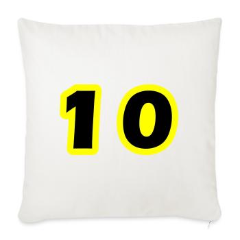 10 Symbole numérique - Housse de coussin décorative 45 x 45 cm - blanc nature - Devant