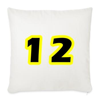 12 Symbole numérique - Housse de coussin décorative 45 x 45 cm - blanc nature - Devant