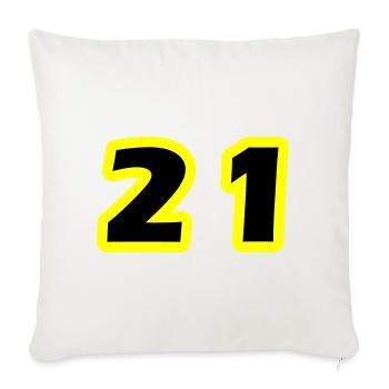 21 Number Symbol - Sofa pillowcase 17,3'' x 17,3'' (45 x 45 cm) - natural white - Front