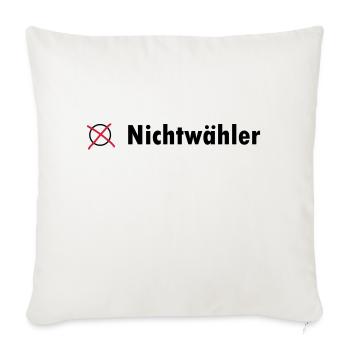 Nichtwähler - Sofakissenbezug 45 x 45 cm - Naturweiß  - Vorne