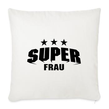 Super Frau - Sofakissenbezug 45 x 45 cm - Naturweiß  - Vorne