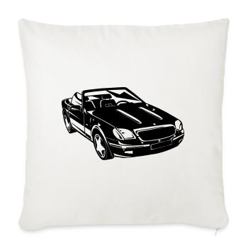 SLK Roadster Cabrio (25) - Sofakissenbezug 45 x 45 cm - Naturweiß  - Vorne