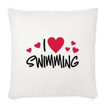 nage - Housse de coussin décorative 45 x 45 cm - blanc nature - Devant