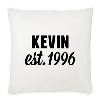 Kevin est 1996 - Sofakissenbezug 45 x 45 cm - Naturweiß  - Vorne