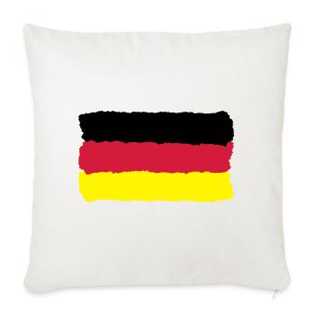 or rouge noir Allemagne flag Allemagne - Housse de coussin décorative 45 x 45 cm - blanc nature - Devant