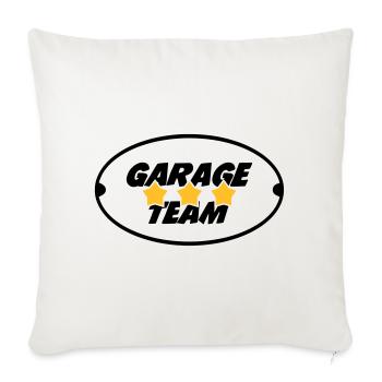 Garage Team - Housse de coussin décorative 45 x 45 cm - blanc nature - Devant