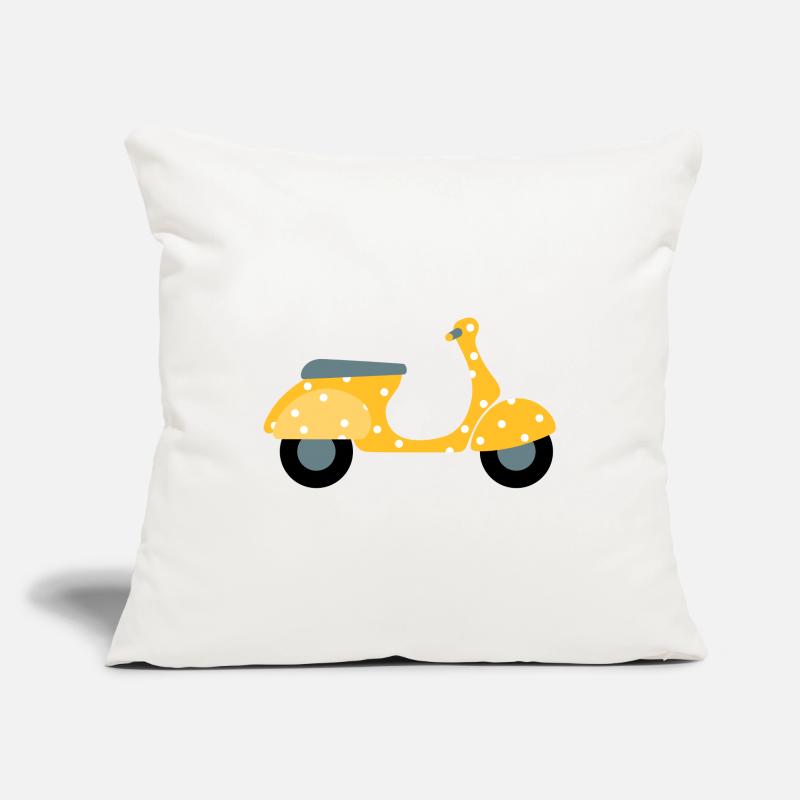 Scooter Dots Yellow Pattern Points Holiday Summer Fun Sofa pillowcase 17,3'' x 17,3'' (45 x 45 cm)