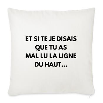et si te je disais - Housse de coussin décorative 45 x 45 cm - blanc nature - Devant