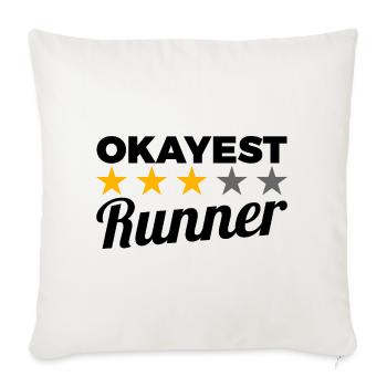 Drôle de coureur - Housse de coussin décorative 45 x 45 cm - blanc nature - Devant