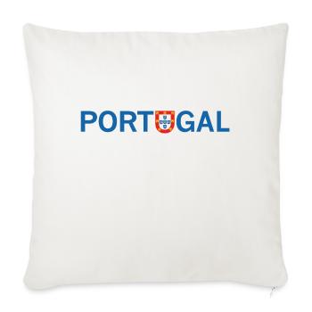 PORTUGALRoyal - Housse de coussin décorative 45 x 45 cm - blanc nature - Devant