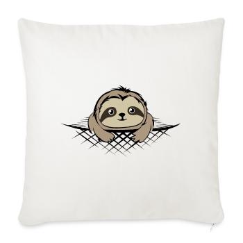 Sloth in pocket comic cartoon funny icon - Sofa pillowcase 17,3'' x 17,3'' (45 x 45 cm) - natural white - Front